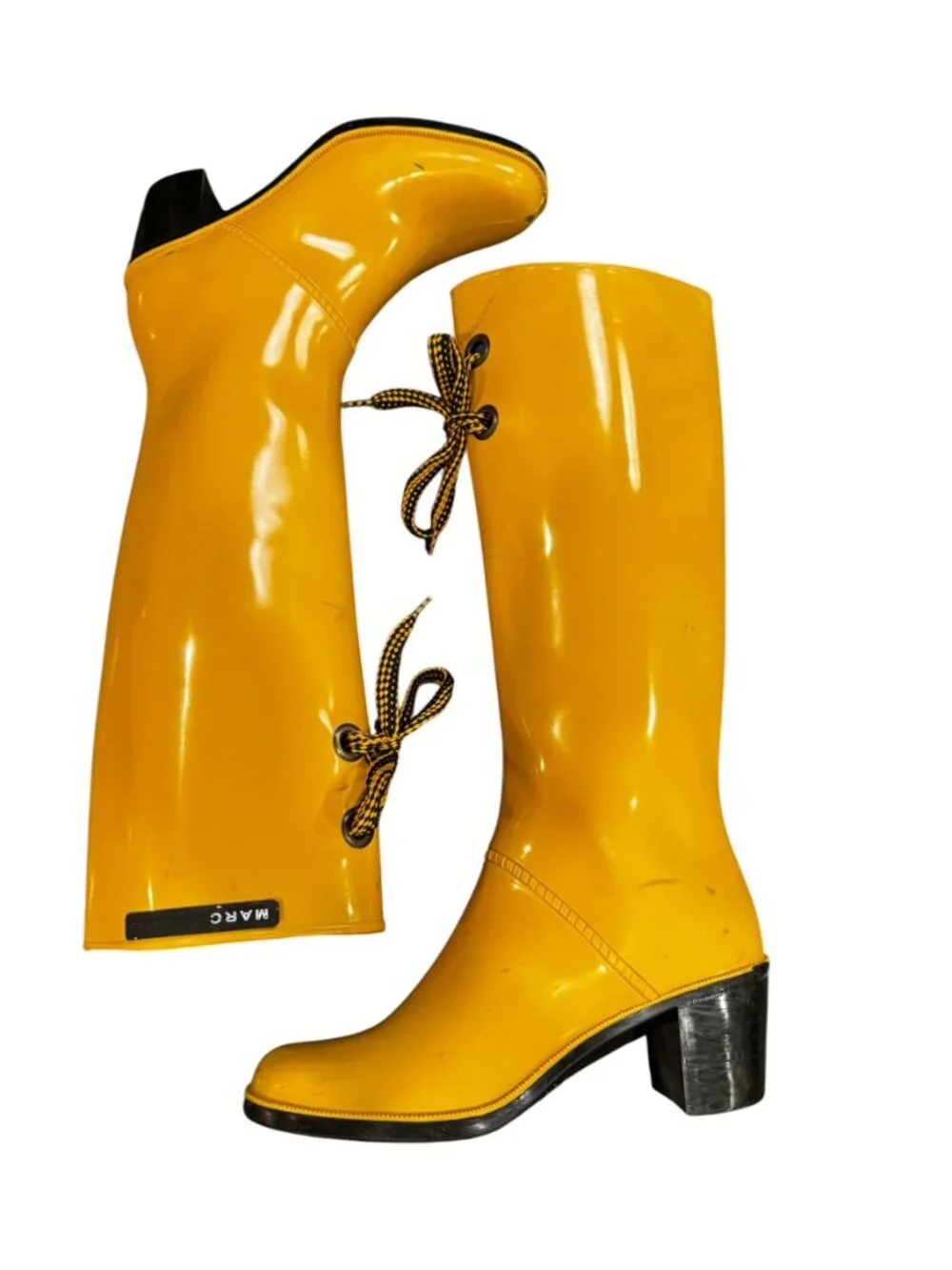 Marc Jacobs Yellow Wellington Rain Boots Made in Italy Size 38 / US 7